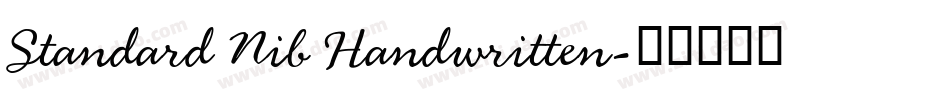Standard Nib Handwritten字体转换